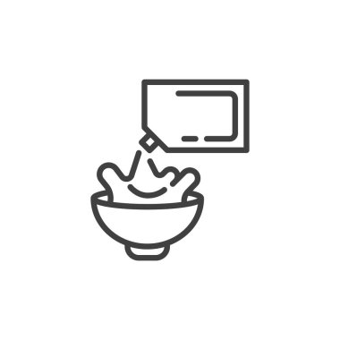 Mayonez sosu çizgisi simgesi