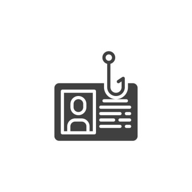 Kişisel veri phishing vektör simgesi