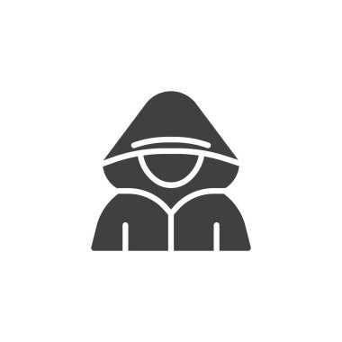 Yüzsüz hacker vektör simgesi