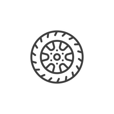 Araba tekerlek satırı simgesi