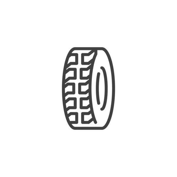 Araba lastiği çizgisi simgesi — Stok Vektör