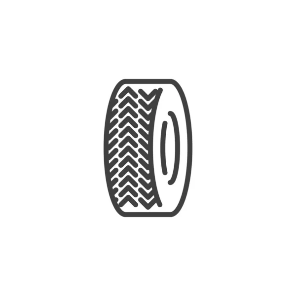 Значок линии колес — стоковый вектор