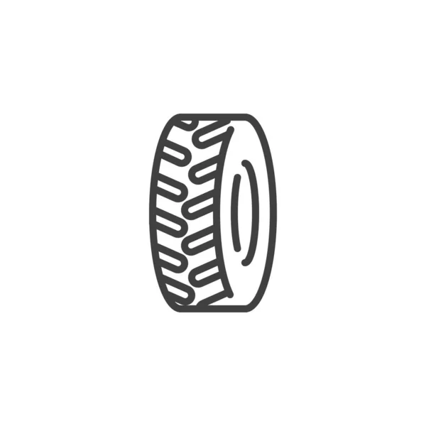 Araba lastiği çizgisi simgesi — Stok Vektör