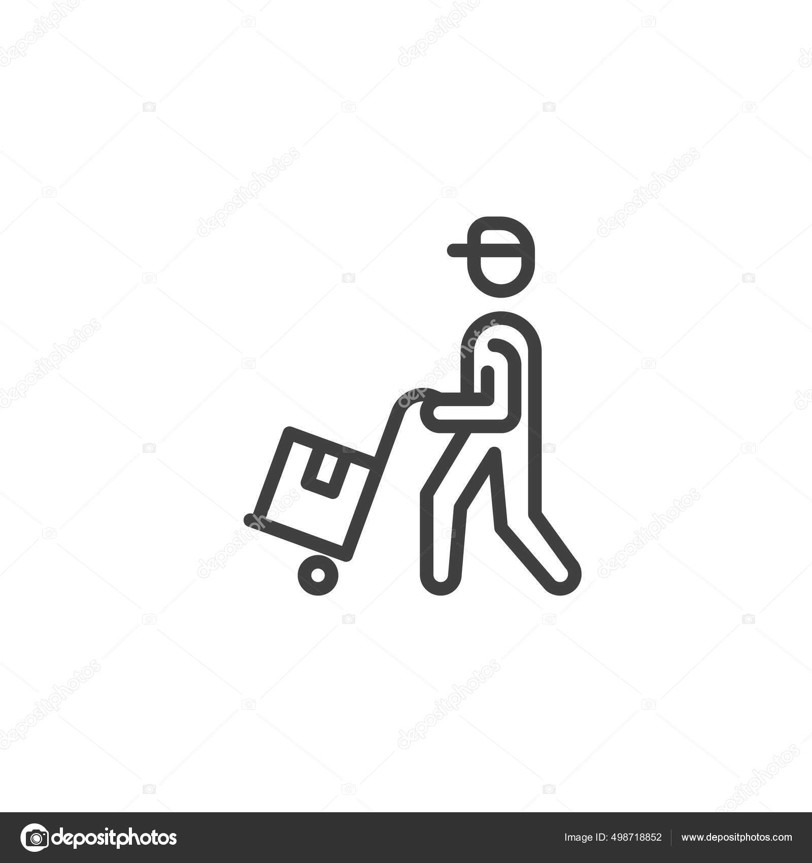 Mann med handlevogn-linjeikon stockvektor © avicons #498718852, image size:1600x1700