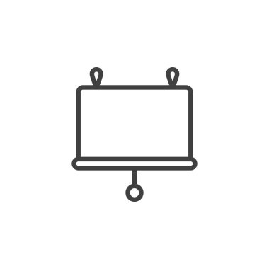 Projektör ekran çizgisi simgesi