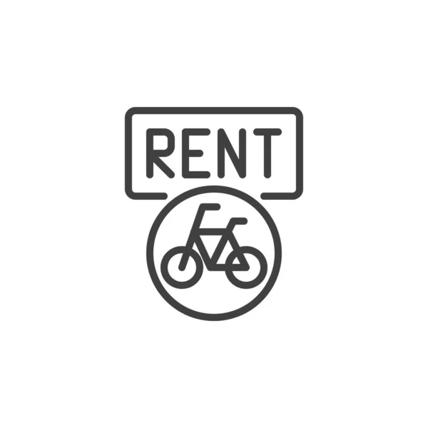 Icono Línea Alquiler Bicicletas Signo Estilo Lineal Para Concepto Móvil — Vector de stock