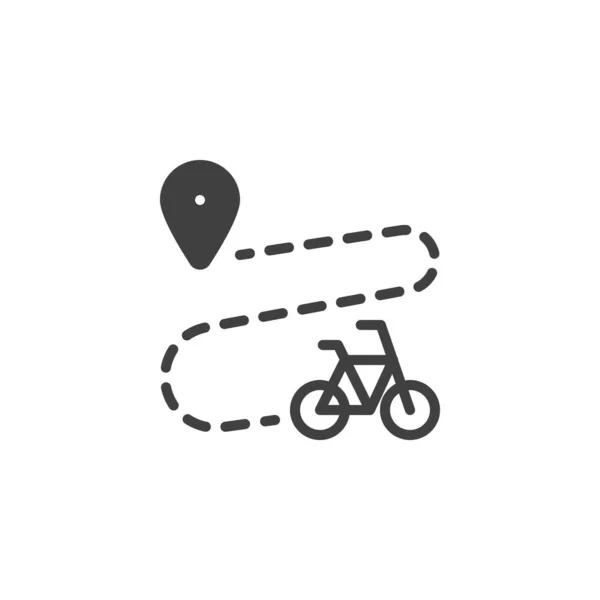 Ikona wektora ścieżki rowerowej — Wektor stockowy