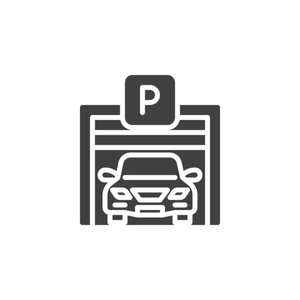 Car parking garage vector icon — Stock Vector