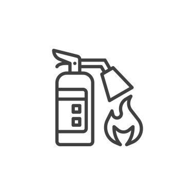 Yangın söndürme hattı simgesini ateşle