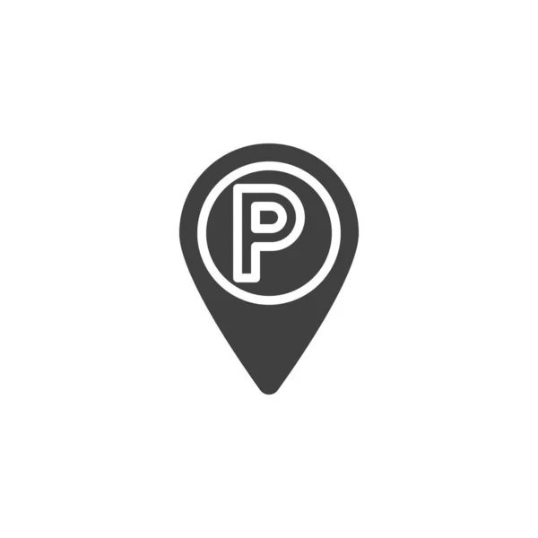 Parking location pointer vector icon — Stock Vector