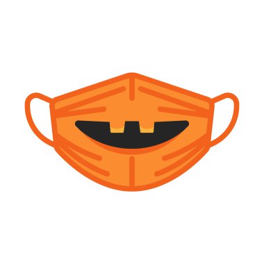 Cadılar Bayramı maskesi düz simgesi