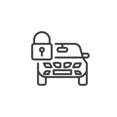 araba kilit hattı simgesi