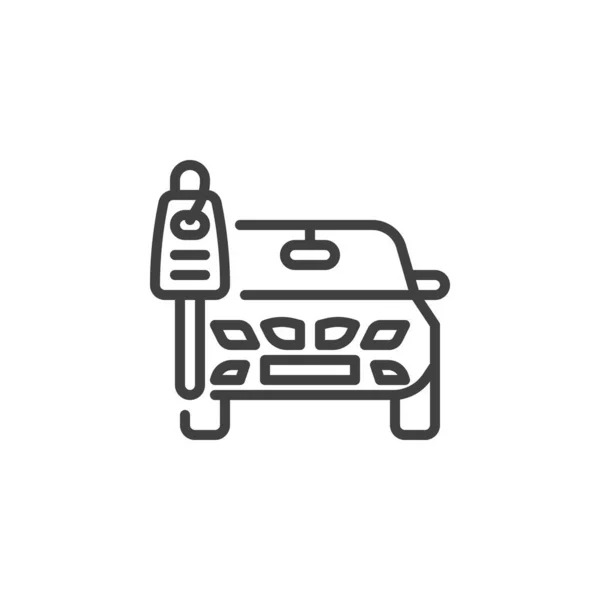 Icono de línea de servicio de alquiler coches — Archivo Imágenes Vectoriales