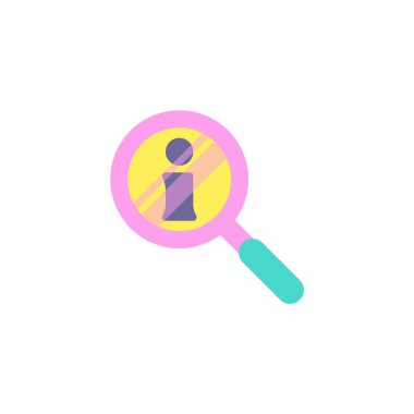 Bilgi araması düz simgesi