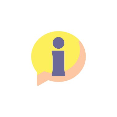 Yardım masası bilgi düz simgesi