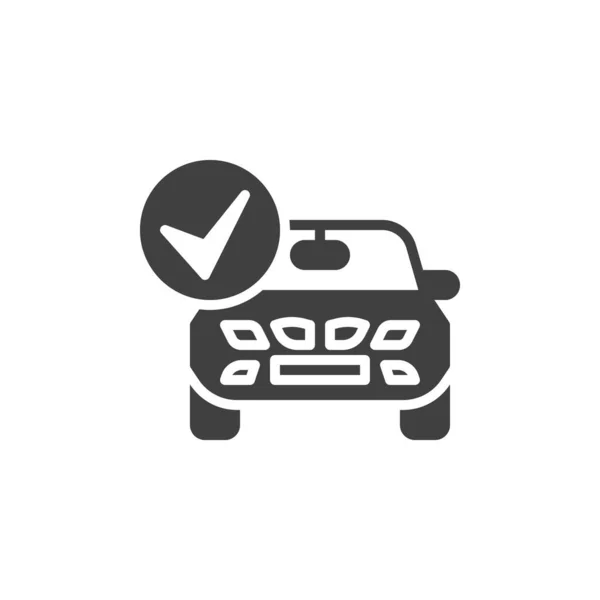 Coche comprobar icono vector — Vector de stock