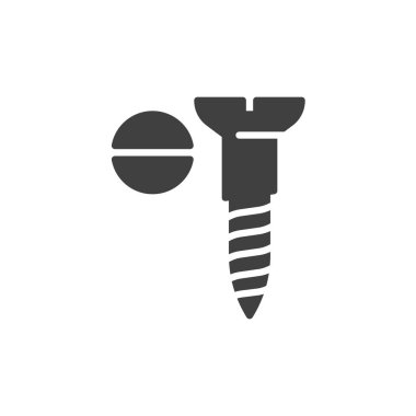 Ahşap vida vektör simgesi