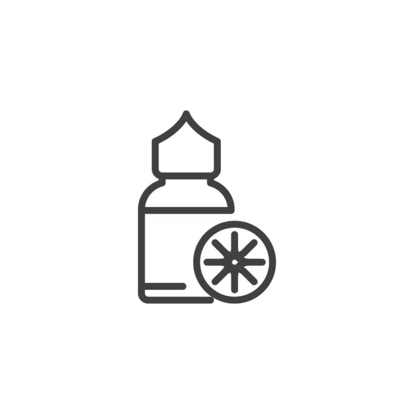 감귤 Vape Juice line icon — 스톡 벡터