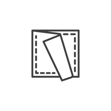 Katlanmış peçete çizgisi simgesi