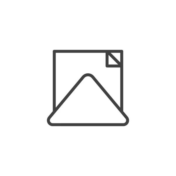 Servet houder lijn pictogram — Stockvector
