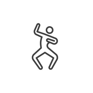 Dans eden adam çizgisi simgesi