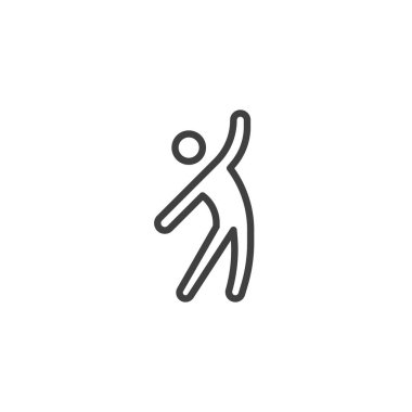 Dans eden adam çizgisi simgesi
