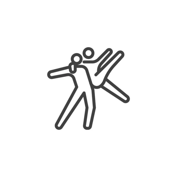 Swing línea de baile icono — Vector de stock