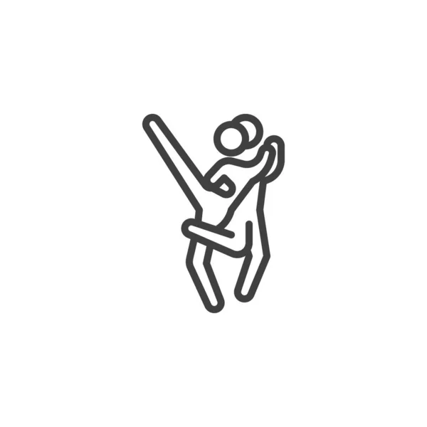 Swing línea de baile icono — Vector de stock