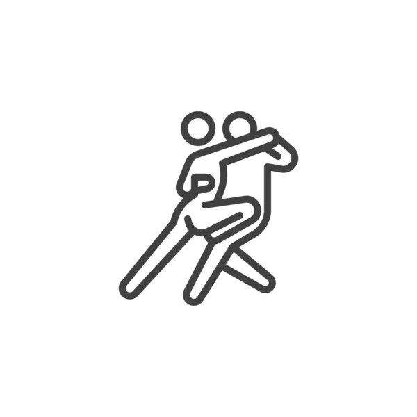 Swing icône de ligne de danse — Image vectorielle