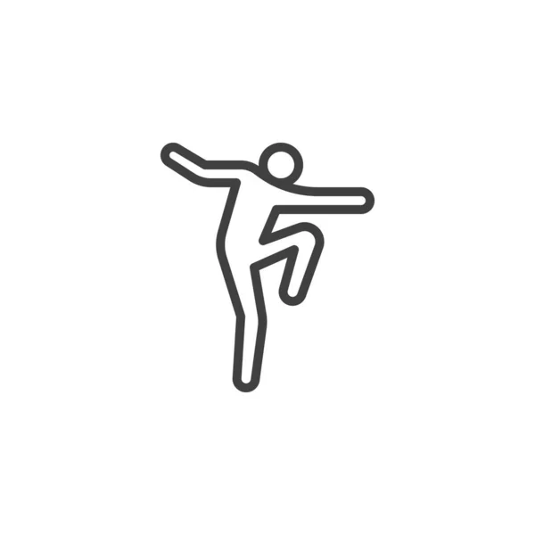Rompere l'icona della linea di danza — Vettoriale Stock