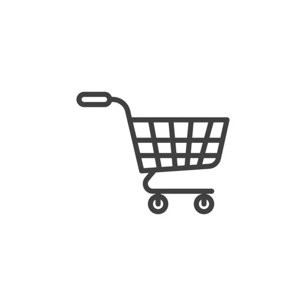 Carrinho de compras ícone de linha —  Vetores de Stock