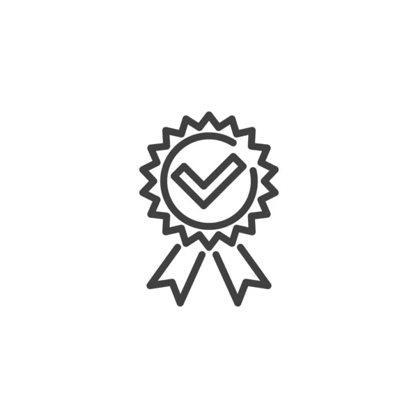 Icono de línea de premio calidad — Vector de stock