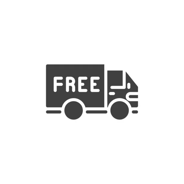 Ícone vetor de caminhão de transporte livre — Vetor de Stock