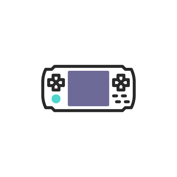 Handheld console line icon — Stock Vector