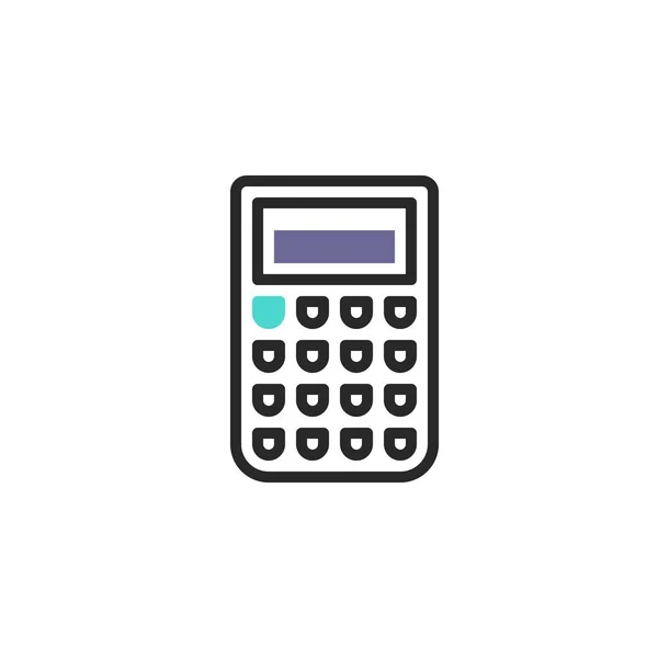 Ícone de linha calculadora —  Vetores de Stock