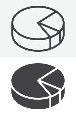 3D grafik perspektifi satır ve katı farklı biçim simgesi kümesinde engelleniyor. Düzenlenebilir felçli vektör. Taslak ve katı simge çifti, metrik ve çubuklar için küp sembolü işareti.