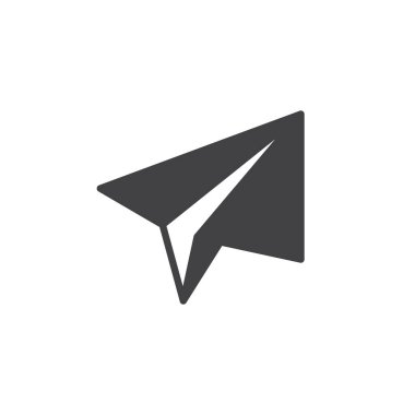 Doğrudan mesaj kâğıdı uçak simgesi. Bu kabartma biçimindeki işaret mesaj göndermeyi simgeliyor. Gösterişli bir vektör simgesi, sosyal uygulamalar ve iletişim araçları için bir sembol görevi görür.