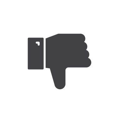 Katı ikondan hoşlanmadığını göster. Bu kabartma işareti onaylamamayı ya da olumsuz geri bildirimi temsil ediyor. Basit bir vektör simgesi, oylama ve fikir sistemleri için bir sembol görevi görür.