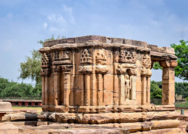 Forntida Tempelmonument Sten Pattadakal Karnataka Indien — Stockfoto