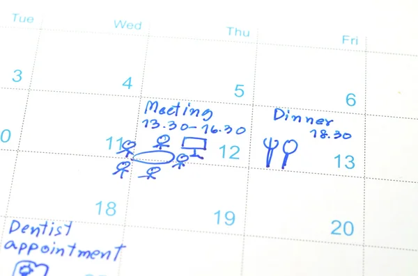 Planejador de tempo ou calendário — Fotografia de Stock