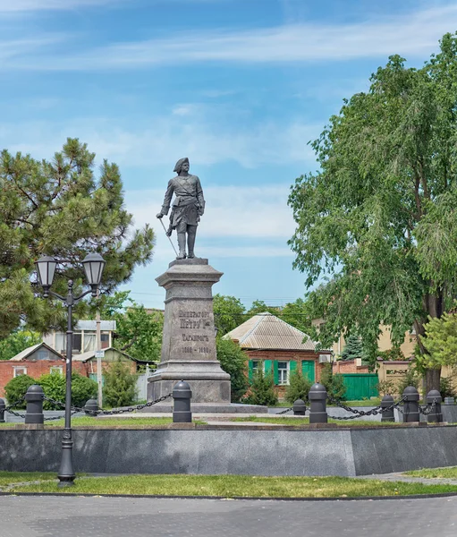 Peter den Store Monument i Taganrog, Rusland - Stock-foto