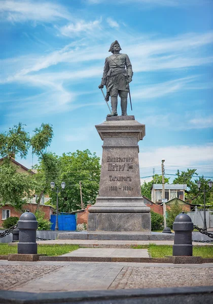 Pedro, o Grande Monumento em Taganrog, Rússia — Fotografia de Stock