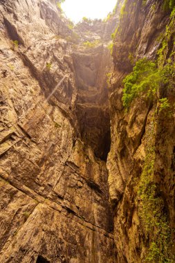 Sanqiao manzaralı bir yer, wulong tiankeng, sichuan bölgesi, Çin 