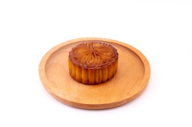 Beyaz arkaplanda ay pastası 