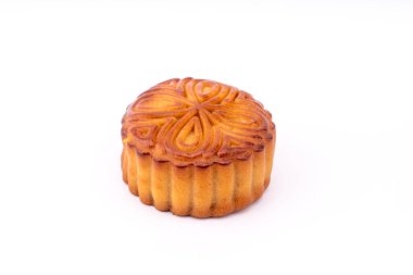 Beyaz arkaplanda ay pastası 