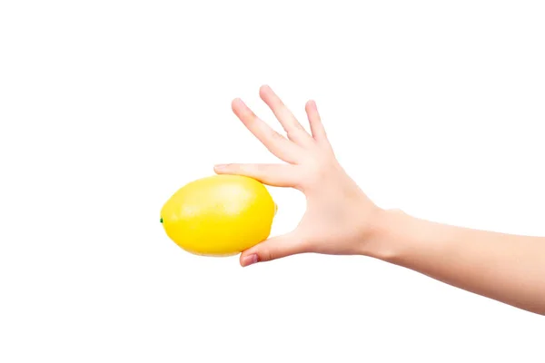 Yellow Lemon White Background — Stock Photo, Image