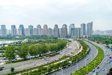 Şehirdeki trafik durumu. 