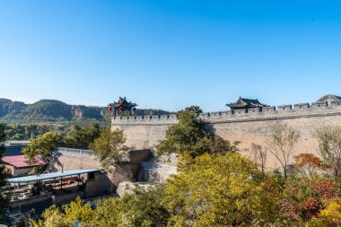 Eski Çin 'deki lüks konutun mimari kompleksi. 