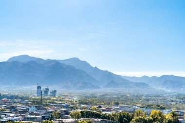 Eski Çin 'deki lüks konutun mimari kompleksi. 