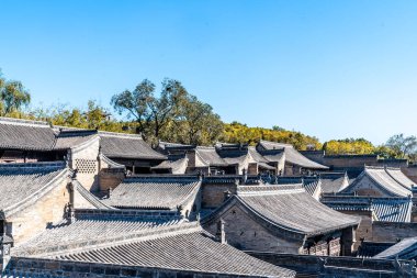 Eski Çin 'deki lüks konutun mimari kompleksi. 